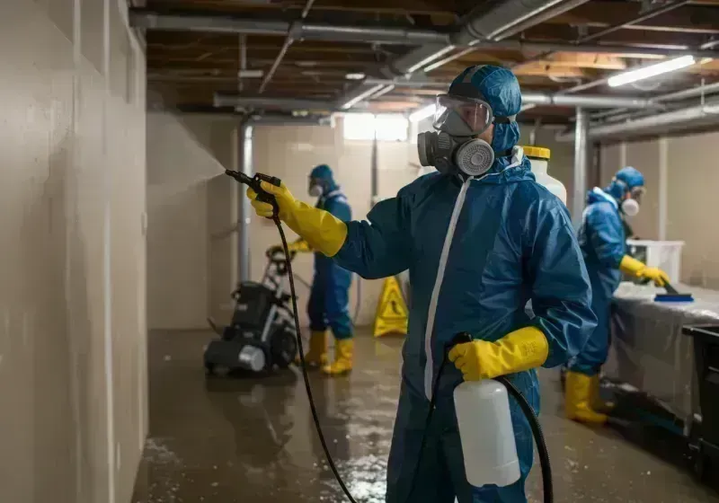 Basement Sanitization and Antimicrobial Treatment process in Santa Clarita, CA