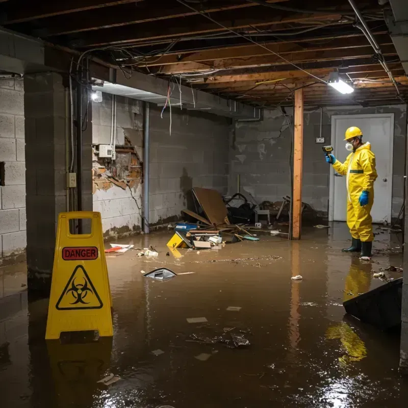 Flooded Basement Electrical Hazard in Santa Clarita, CA Property